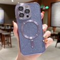 thumbnail image 1 of For Magsafe Electroplate Lens Protector Case For iPhone 15 16 11 12 13 14 Pro Max 16 Plus Wireless Charge Bumper Glitter Cover Purple For iphone 11, 1 of 6
