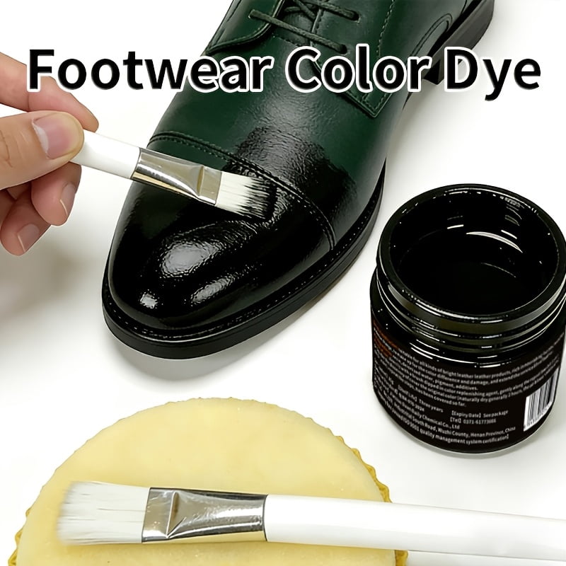 Shoe & Leather Dye Color Changer/Restorer Spray - Instant Black -Up Paint for Leather Jackets, Bags, Belts, Wallets - Plant-Based & Chemical Formula Refurbishment Spray (30g)
