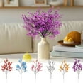 thumbnail image 7 of Artificial Wintersweet Flower Bunch - Plastic Simulation Flowers, Christmas Home Arrangement, Wedding Bouquet Centerpiece, Festive Tabletop Floral Decor, Perfect for Gifting, 5.91*18.85in, Blue, 7 of 7