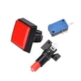 thumbnail image 3 of Uxcell Juego Botón de Presión 50x50 Cuadrado Interruptor de Botón LED de 12V con Microinterruptor Rojo, 3 of 5