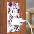 thumbnail image 3 of WIRESTER 1-Gang Duplex Outlet Cover Wall Plate/Switch Plate Cover, Pink Watercolor Carnations, 3 of 6