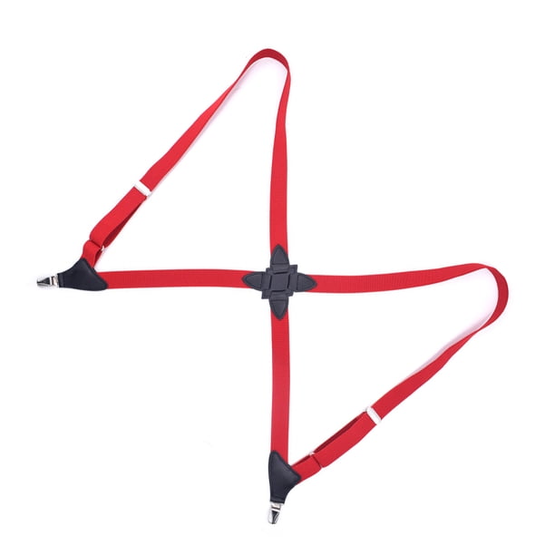 Sonducket Tirantes de poliéster para hombres y mujeres, de moda, coreanos, fáciles de combinar, universales, para adultos, tirantes traseros de Accesorios de disfraces Rojo