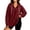 Wine, variant on hlysgo Womens Oversized Sherpa Hoodie Pullover Fuzzy Fleece Sweatshirt Plaid Fluffy Tops with Pockets Army Green,M