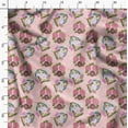 thumbnail image 3 of Soimoi Bird Print - Pink, Viscose Rayon Fabric Material - 42 Inch Wide, 1 Yard, Unstitched Material For Dresses, Blouses, Skirts, Sleepwear, Kids Clothing, 3 of 6