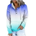thumbnail image 2 of WXLWZYWL Womens Hoodies Pullover Button Up Long Sleeve Gradient Hooded Sweatshirts Tops with Pocket Trendy Clothing 2024, 2 of 5