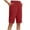 Wine, variant on gbyLJF Women's Capri Sweatpants Wide Legs Cropped Capri with Pockets Solid Color Casual Pants Workout Yoga Pant