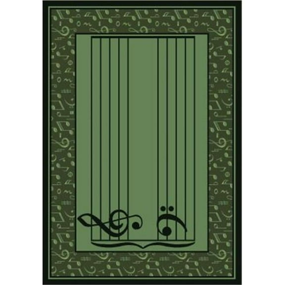 Fully Staffed Sage 5 ft.4 in. x 7 ft.8 in.  WearOn Nylon Machine Tufted- Cut Pile Educational Rug