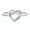 Clear, variant on Bling Jewelry Womens Romantic Two Tone Intertwined Bands CZ Accent Heart Promise Ring Sterling Silver
