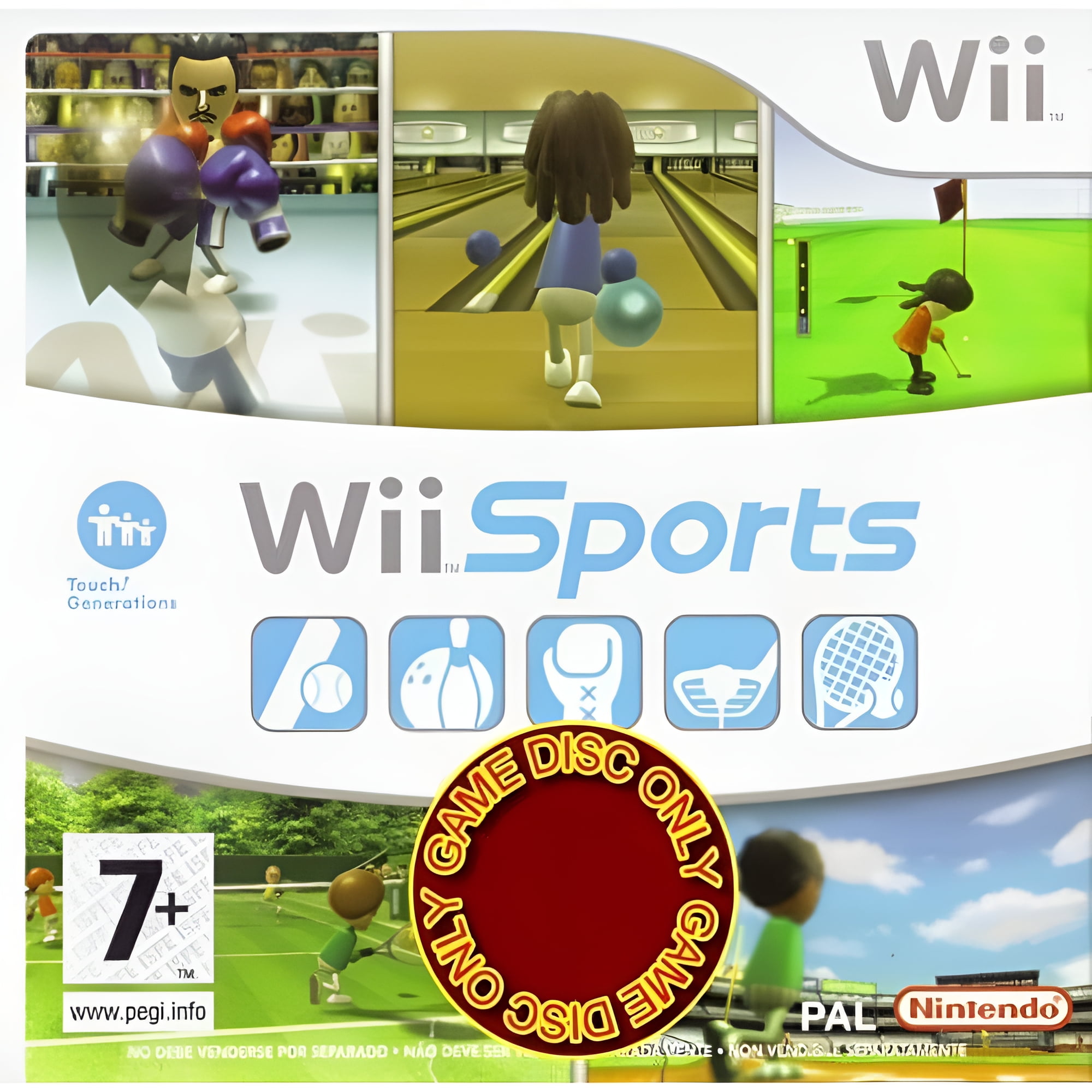 Wii Sports Game With Tennis Bowling Golf Games, [Physical