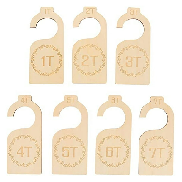 Divisor De Armario, Divisor De Armario De Madera Para Bebé, Organizador De Tela, Divisores De Armario Para Guardería, Divisor De Armario 7 Uds sonducket BA001157-02
