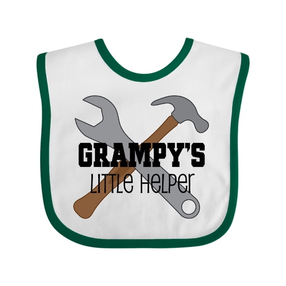 Inktastic Grampy Grandpa's Little Helper Boys Baby Bib