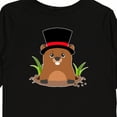 thumbnail image 4 of Inktastic Groundhog Day with Groundhog in Top Hat Boys or Girls Long Sleeve Toddler T-Shirt, 4 of 5