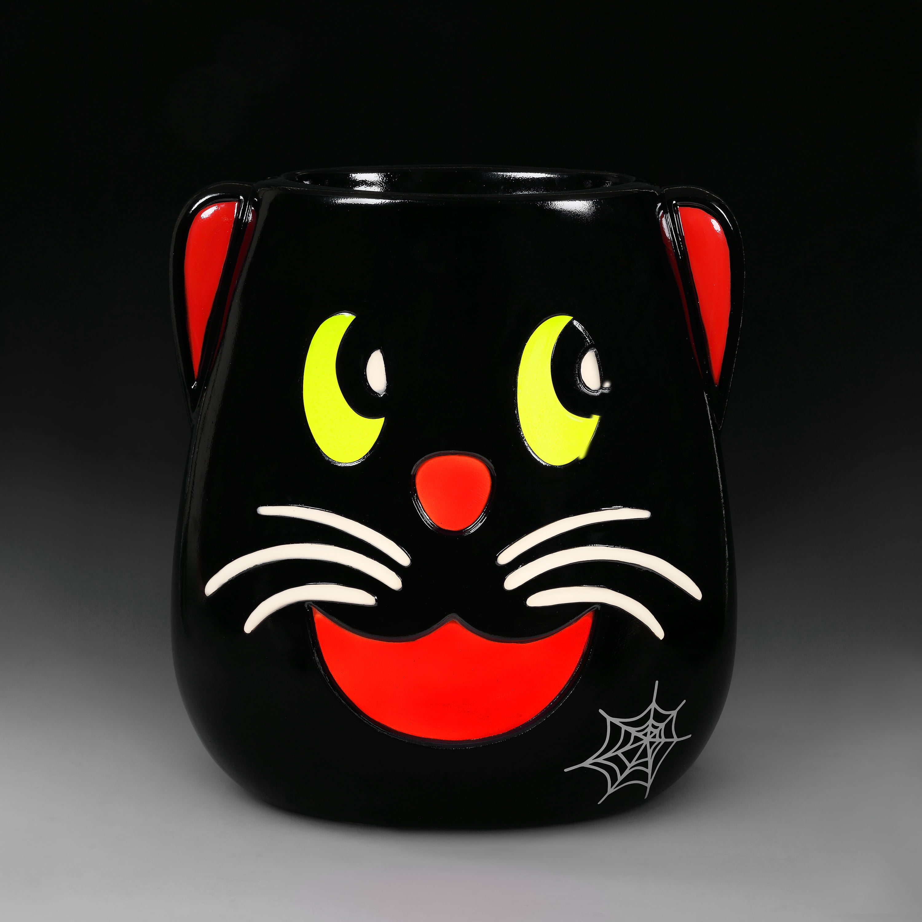 Mr. Halloween 18" Lit Blow Mold Black Cat, Black