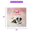 thumbnail image 5 of Every Fart is Love Note Miniature American Shepherd Guilty Face Happy Valentine's Set of 4 Stone Coasters MAS Dog Lover Gifts 4x4in Absorbent Soapstone Coaster - 01016, 5 of 5
