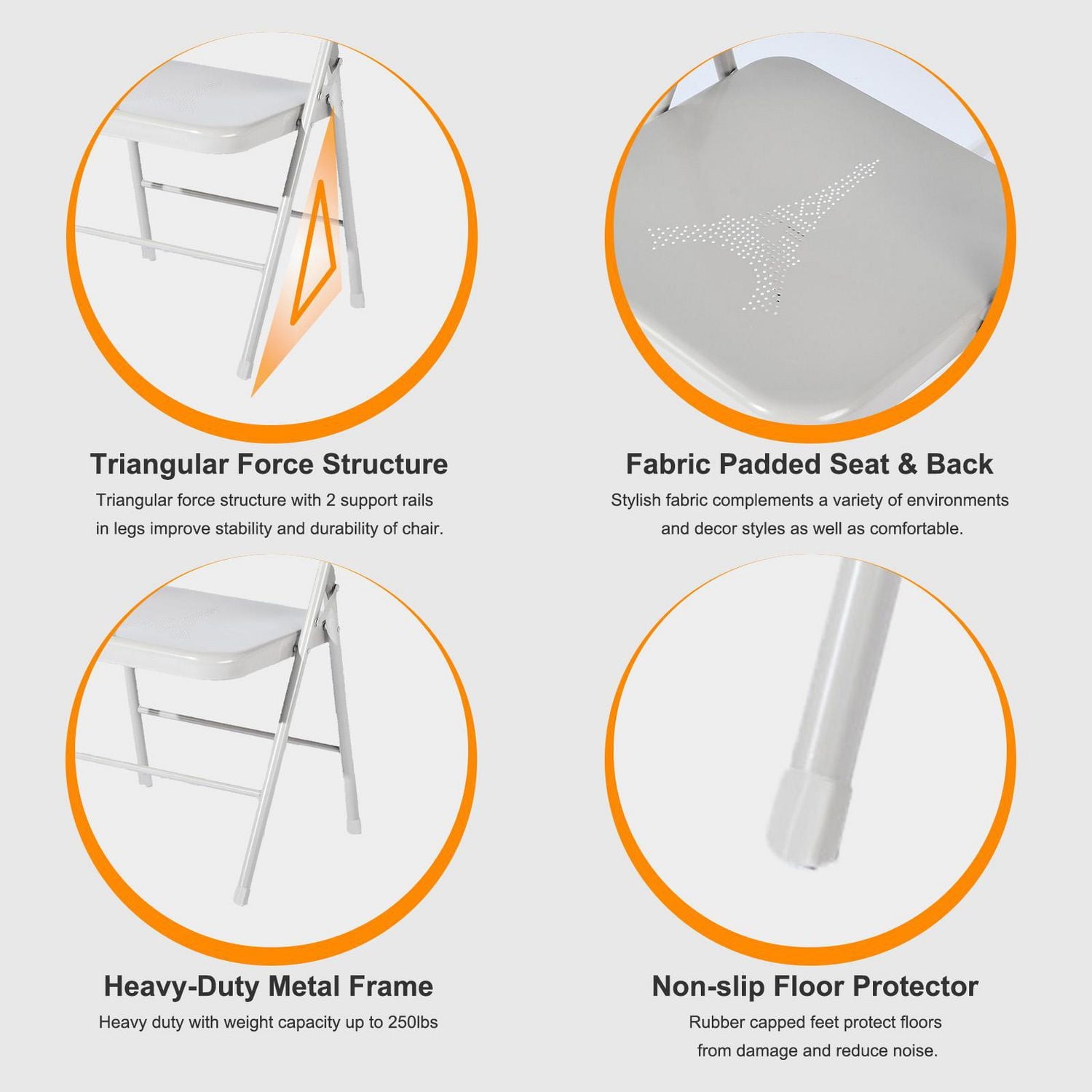 Ensemble de 4 chaises de salle à manger Homy Casa - Chaises pliantes robustes, couleurs Morandi tendance pour la maison et le travail, bleu/rose/gris