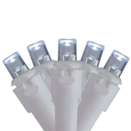 Soft White Led Christmas Lights Brite Star 70ct LED Icicle Christmas Lights White - 5.6' White Wire ()