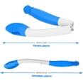 thumbnail image 2 of HechoVinen Toilet Aids for Wiping, 15.7"Foldable Butt Wiper, Comfort Silicone Bottom Buddy Wiping Aid with Hanging Ring, Hook, Carrying Bag, Toilet Aid Tools Bathroom Personal Care, Blue, 2 of 7