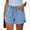Light Blue, variant on Josdec Women's Denim Shorts Loose Soft Drawstring Elastic Waist Athletic with Two-Pockets Summer Casual Short Jeans for Women