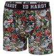 thumbnail image 5 of Ed Hardy 4-Pack Boys Boxer Briefs Multipack Performance Underwear, Breathable Stretch Fabric, Tattoo Skull Graphic Designs, 5 of 5