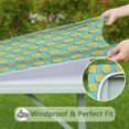 thumbnail image 6 of Yellow Lemon Fruit Slices LightBlue Pattern Square Fitted Tablecloth with Elastic Edge,Square Table Cover,Washable Elastic Table Cover for Home Kitchen Party Decor 34"x34", 6 of 6