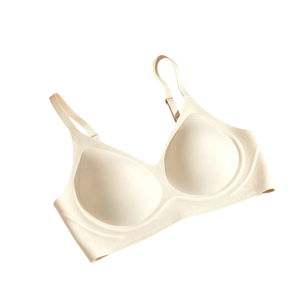 Ohufall Seamless Womens Bra Soft Support Solid Color Bras Comfort Breathable Daily Underwear,34B-40B