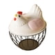 thumbnail image 5 of Cesta para huevos de gallina, contenedor para huevos, cesta de alambre de metal para almacenar huevos de gallina Raya negra rosada, 5 of 9