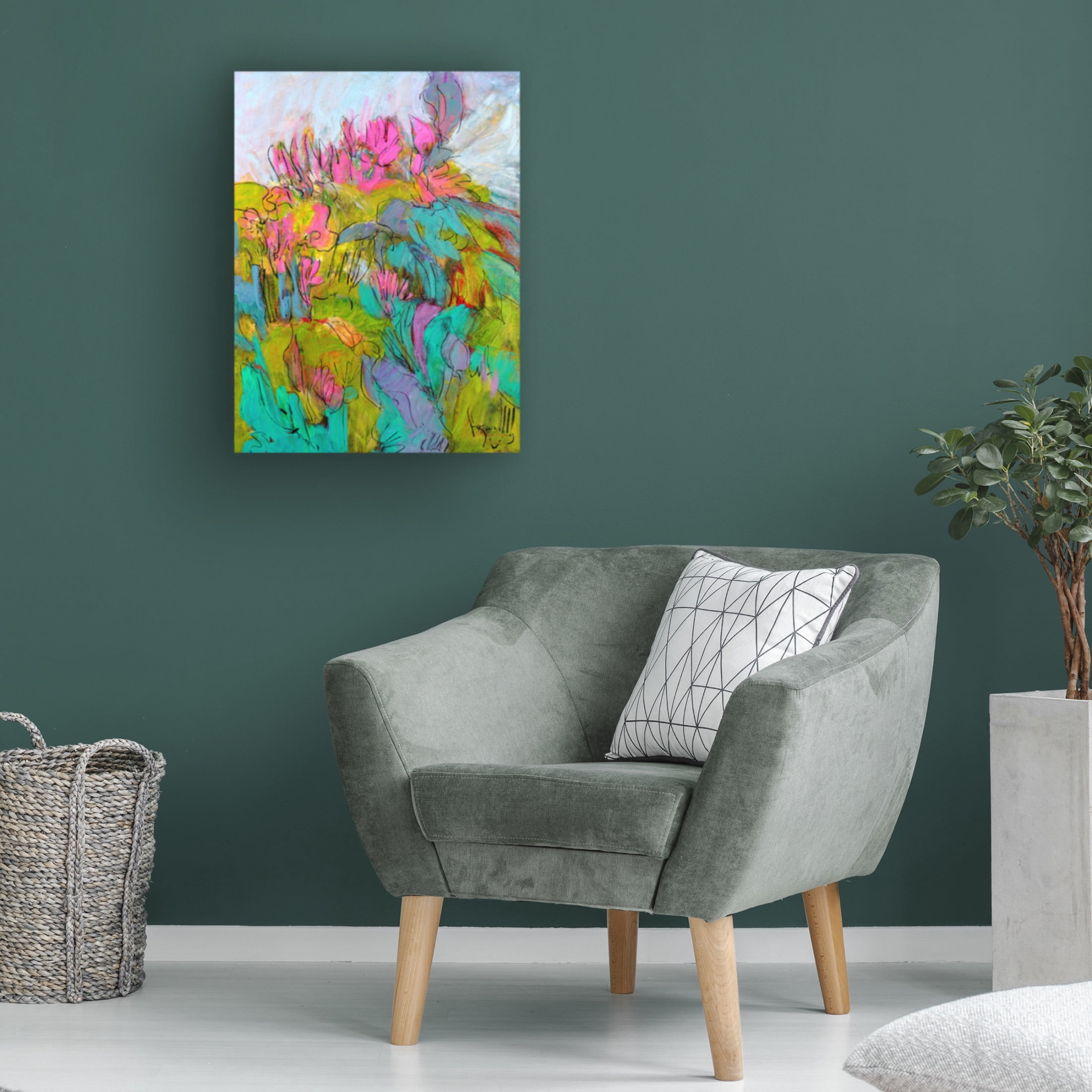 Canvas Wall Art - Dorothy Fagan 'Rise And Bloom' Wall Art for Living Room, Bedroom, or Office D?cor by Trademark Fine Art - 14 x 19 Inches