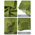 thumbnail image 5 of Aijolen Women's Lace Trim Boyshort Panties Ice Silk Boxer Briefs Underwear High Waisted 5-Pack(M,Forest Berry), 5 of 7
