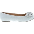 thumbnail image 6 of De Blossom Girl GIGI-1X Shimmer Bow Casual Slip On Prom Party Dress Ballet Flat Shoes, 6 of 7