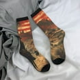 thumbnail image 5 of Daiia 1860s Style American Cowboy Print Crew Socks – Soft Breathable Long Socks for Men & Women, Moisture-Wicking & Comfortable Daily Wear Socks, One-Size Fits Most (US 5-11), 5 of 6