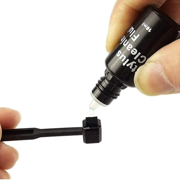 ✪ 10ml Vinyl Records Cleaning Fluid with Needle Cleaner Brush LP Phonograph Record Turntables Cleaning