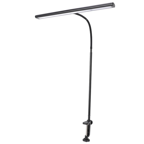 Lámpara De Abrazadera De Escritorio Para Leer 3 Colores Temper De Cuello De Cabecera Ajustable Luz De Mesa LED Con Adaptador USB, Luz De Escritorio