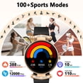 thumbnail image 6 of Smart Watches for Women, 1.2'' AMOLED HD Round Screen Fitness Trackers with Bluetooth Call (Answer/Make/Text), 100+ Sports Mode, IP68 Waterproof Women Smart Watch for Android IOS, 6 of 11