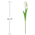 thumbnail image 2 of 30Pcs Artificial Tulips Flowers Real PU Tulip Bouquet Latex (White), 2 of 5