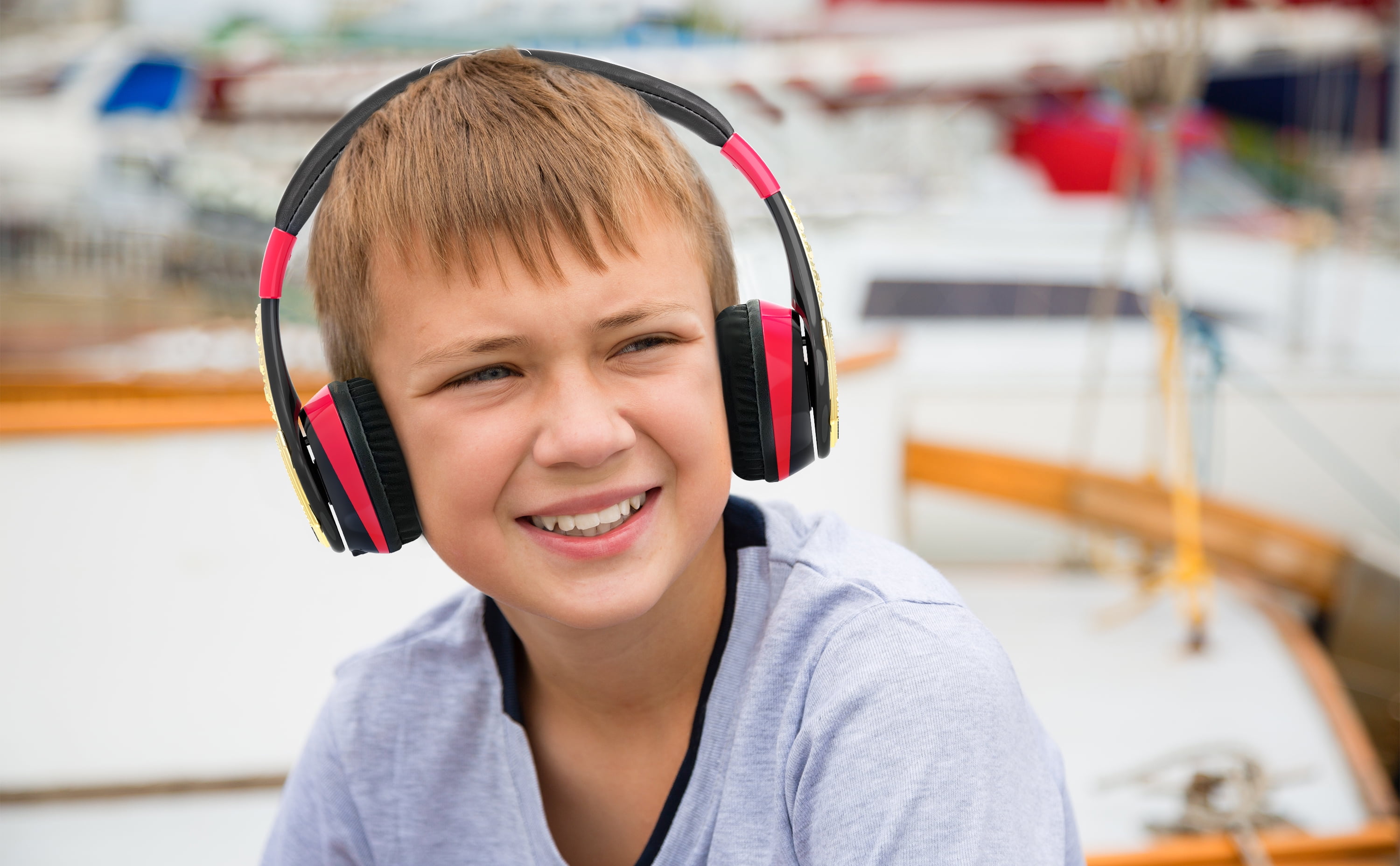eKids WWE Bluetooth Headphones, Wireless with Microphone Includes Aux Cord