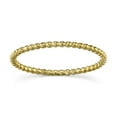 thumbnail image 2 of 10k Dainty Yellow or White Gold Ball Chain Beaded Eternity Thin Band, 2 of 3