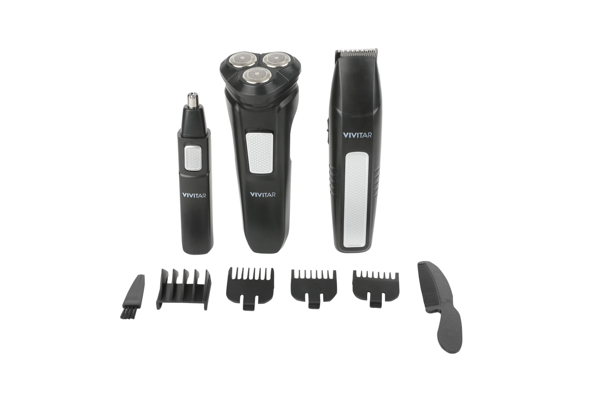 Vivitar Men's Clipper, Trimmer, & Rotary Shaver - 11 Piece Professional Kit,  3 Head Rotary Shaver, Ear/Nose Trimmer, Precision Clipper, Face, Body -  Walmart.com