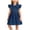 Blue, variant on IFNWSV Toddler Girls Denim Dress Solid Color Short Sleeve Ruffle Button Down Casual A-Line Jean Dress Blue 6-12 Months