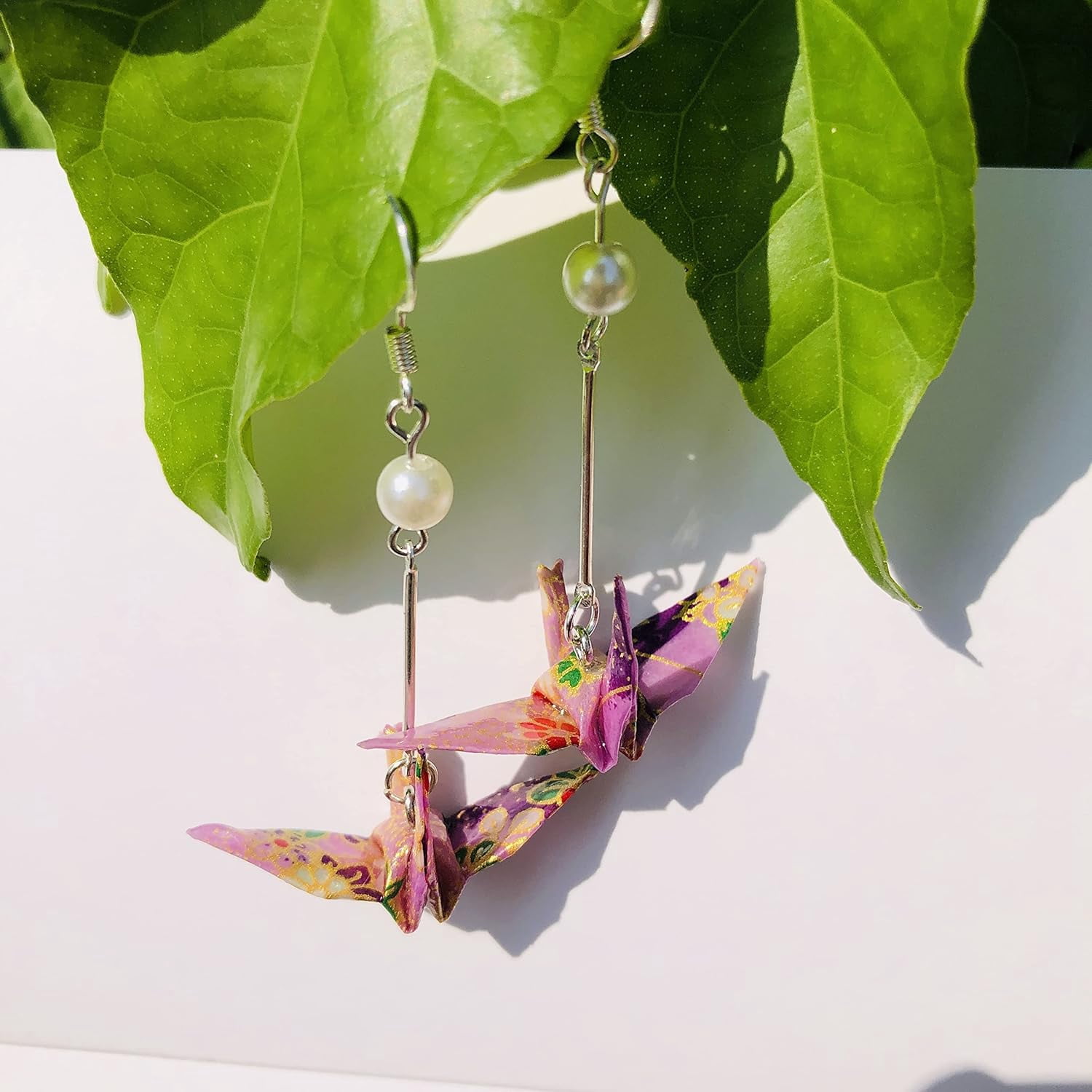 100PCS Tiny Premade Origami Washi Paper Cranes Folded Origami Cranes Handmade Christmas Gifts Yuzen Chiyogami Wishing Cranes Origami Wedding Confettis Baby Shower Party Favors