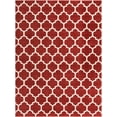 thumbnail image 3 of Unique Loom Trellis Collection Area Rug - Philadelphia (9' x 12' 2" Rectangle Dark Terracotta/Beige), 3 of 11