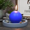 thumbnail image 4 of Zest Candle 2-Piece Ball Candles, 4-Inch, Blue, 4 of 8