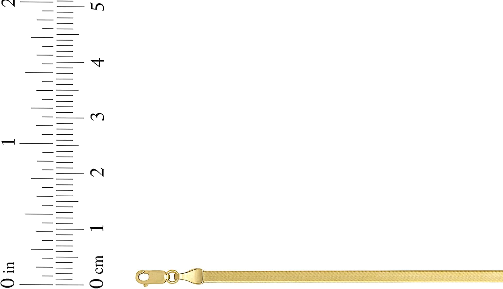 Floreo 10k Yellow Gold 3mm Silky Herringbone Chain Necklace