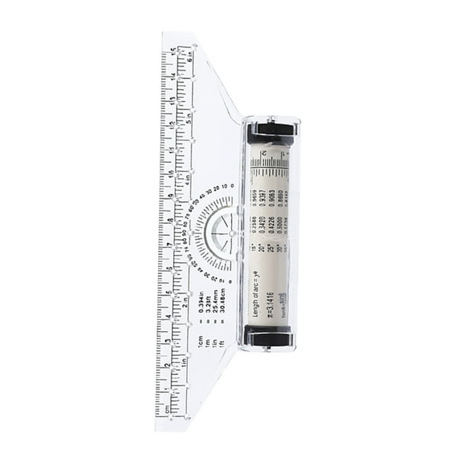 EeaseCA Multi-purpose Rolling Ruler Plastic Measuring Rolling Ruler for Drawing Design