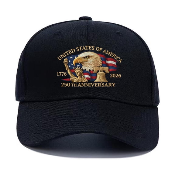 USA 250th Anniversary Hat Patriotic Baseball Cap Eagle Flag Bell Statue of Liberty Printed Tribute Baseball Hats Women Men'S Sun Cap