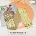 thumbnail image 6 of Glitter Wide Stretchy Waist Belts Sequins Decor Elastic Belts for Dresses, 6 of 8