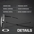 thumbnail image 2 of Oakley OO4147 Contrail Pilot Shaped Polarized Sunglasses for Men - Includes Official Eyewear Kit - Satin Black Frame with Prizm Black Lens, 2 of 5
