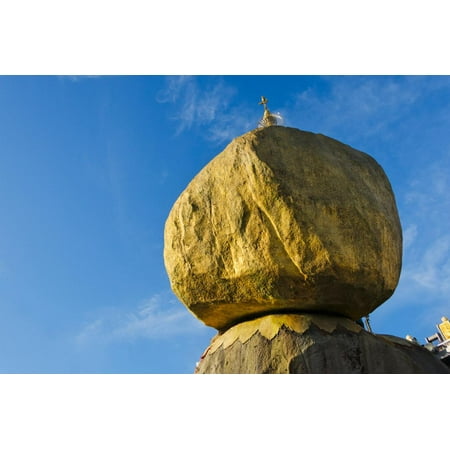 Granite Pagoda - Kyaiktiyo Pagoda on a Granite Boulder, Mon State, Myanmar Print Wall Art By Keren Su