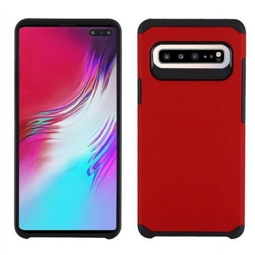 Samsung Galaxy S10 5G (6.7") Phone Case Protective High Impact Shock Absorption Heavy Duty 2 Layers Hybrid Armor Rubber Rugged Silicone Gel TPU Hard Cover RED Slim Case for Samsung Galaxy S10 5G