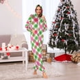 thumbnail image 2 of Adult Christmas Onesie Playful Plaid Adult Zipper One-Piece Pajamas Unisex Pajamas with Pockets, 2 of 6