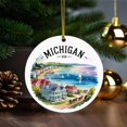 thumbnail image 4 of Personalized Mackinac Island, Michigan Travel Ornament – Ceramic Keepsake Gifts for Family Girlfriend Wife Birthday Holiday, Travelers, Couples, Valentine Gifts 220OR24, 4 of 5